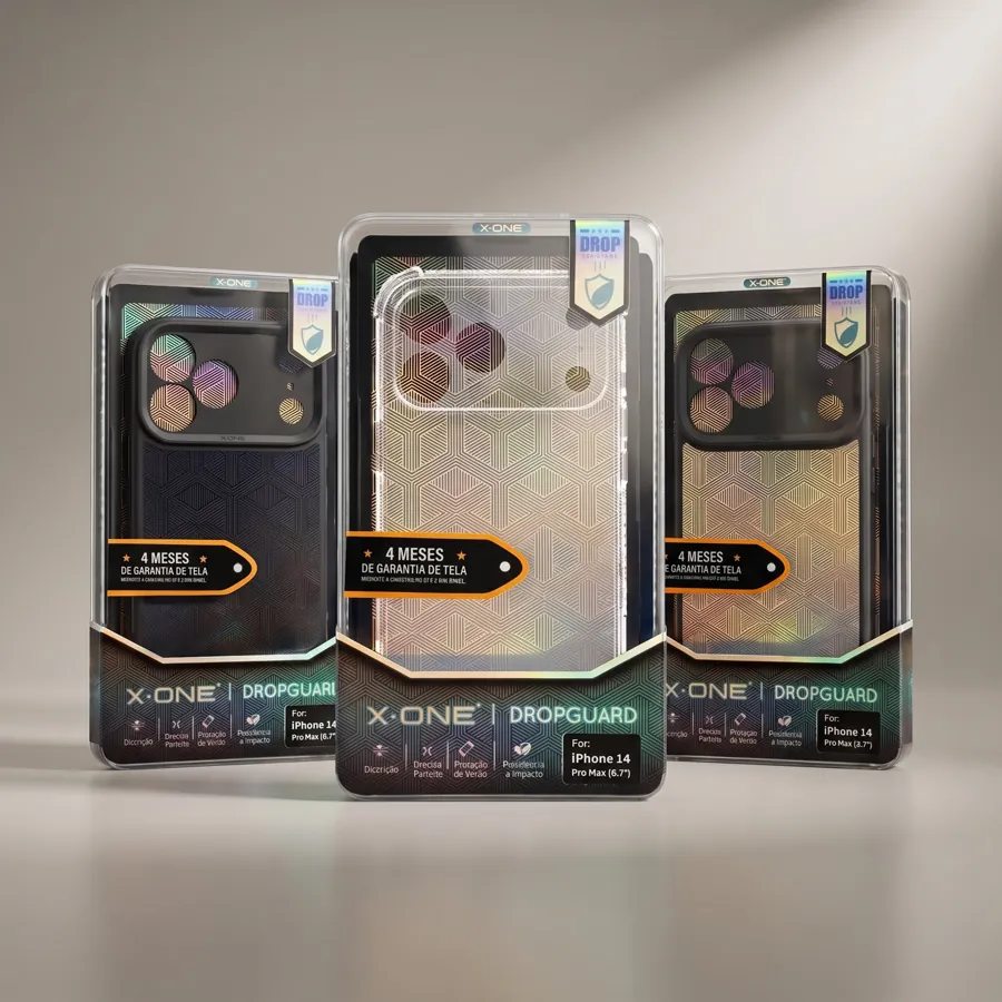 Kits de proteção X-ONE DropGuard nas embalagens